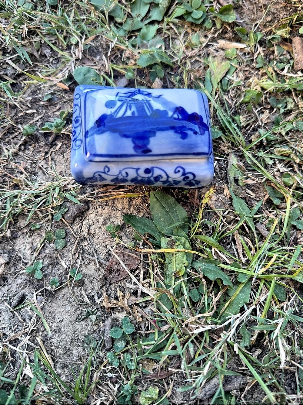 Vintage Delft Blue (blauw) small trinket box